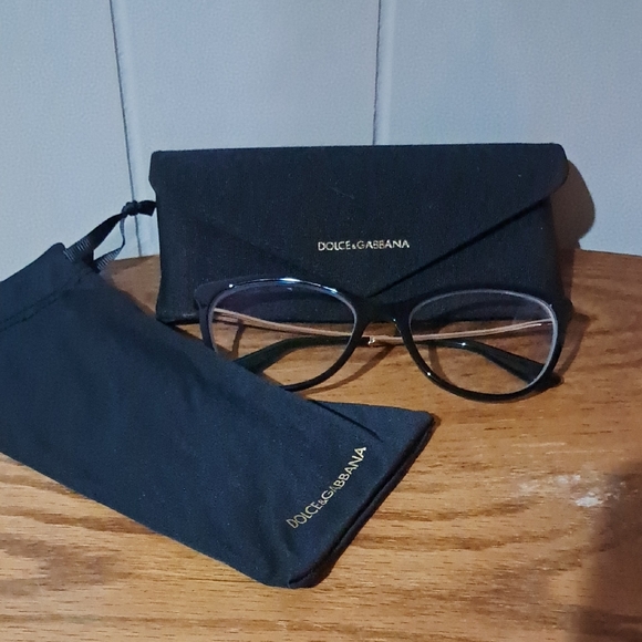 Dolce & Gabbana Accessories - NWOT RX-ABLE Dolce & Gabbana Black Eyeglass Frames with Case DG3253